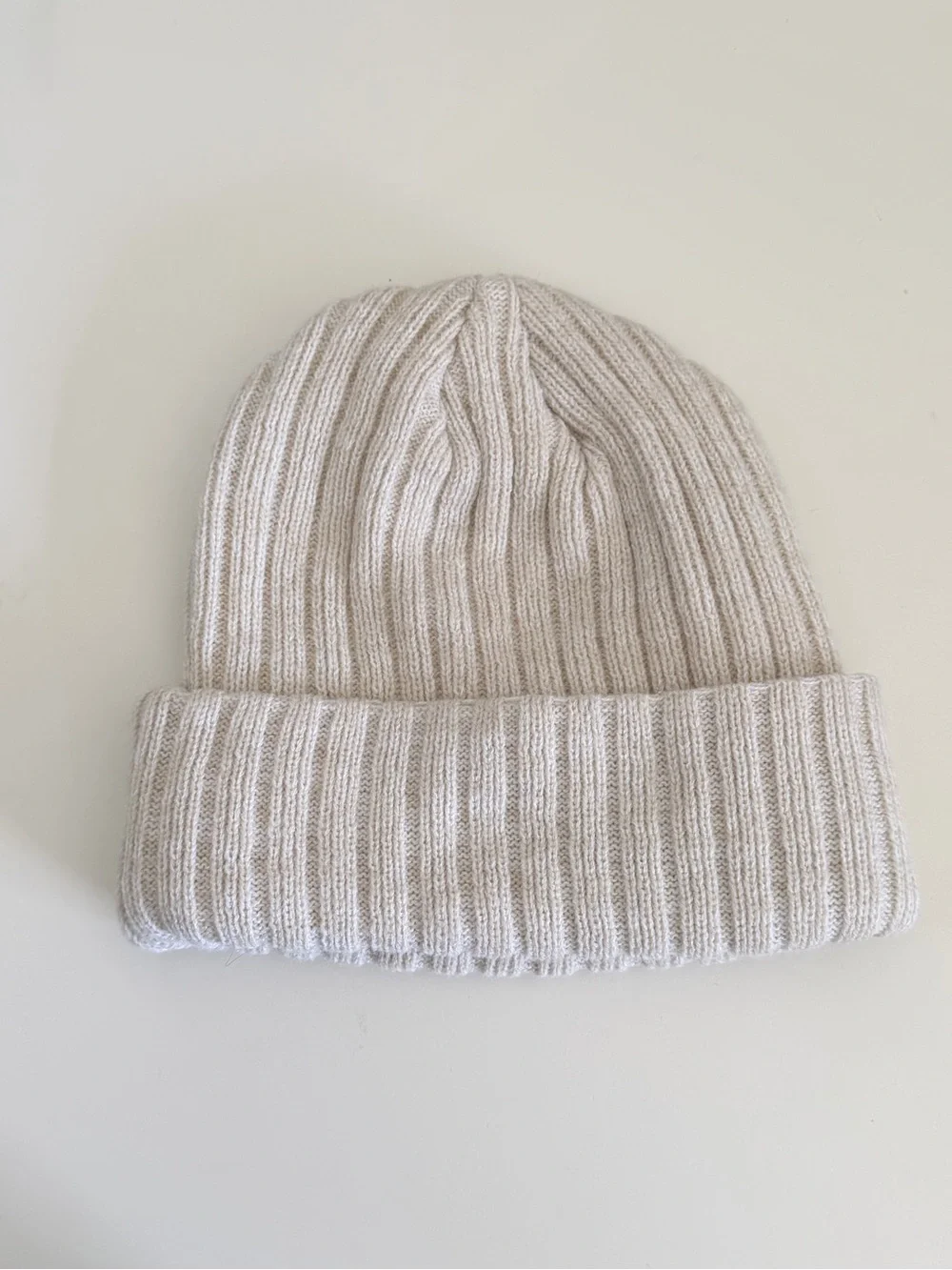 Utah Utes Women’s Cream Ribbed Beanie with Embroidered Patch